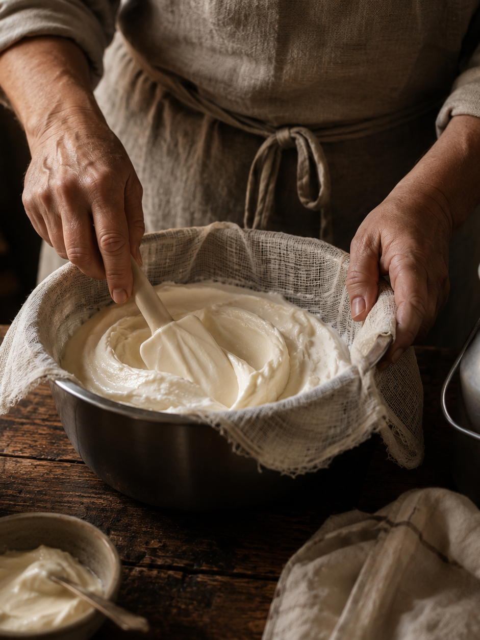 nuestro mascarpone Elaboración artesanal de mascarpone siguiendo una receta familiar