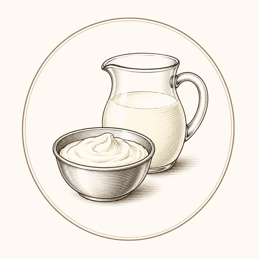 Crema de leche, materia prima para elaborar mascarpone